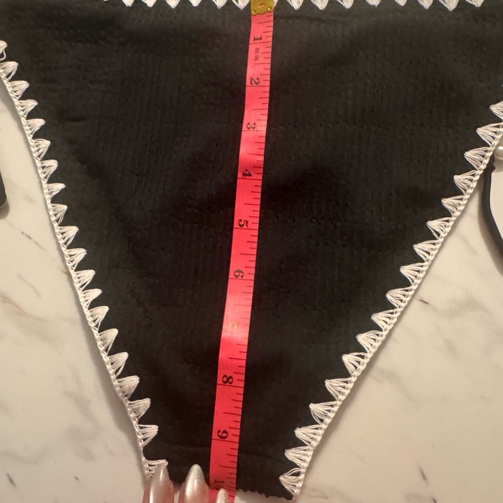 bebe Black and White Crochet Bikini Set - Picture 5 of 9
